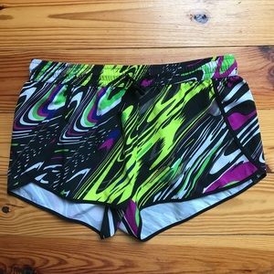 Fabletics Multi-Colored Running Shorts, EUC, M